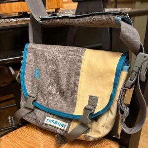 Timbuk2 Gray and Tan Messenger Bag